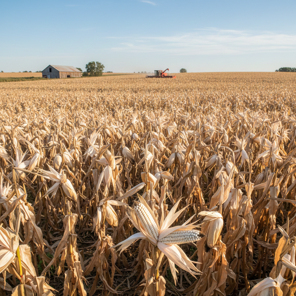 White maize fields at maturity